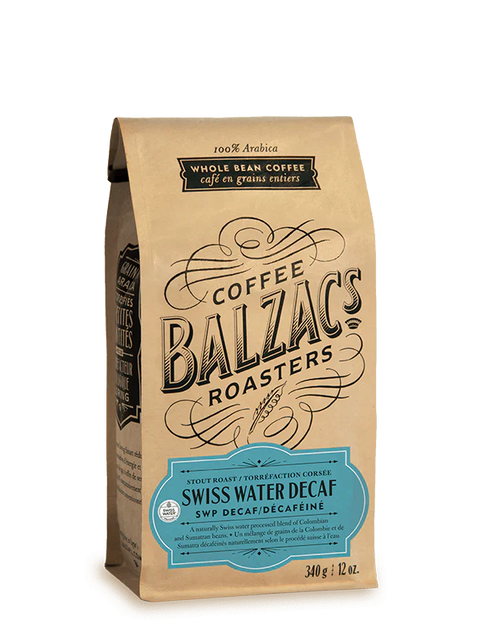 Whole Bean Coffee Swiss Water Decaf | Balzac's Coffee