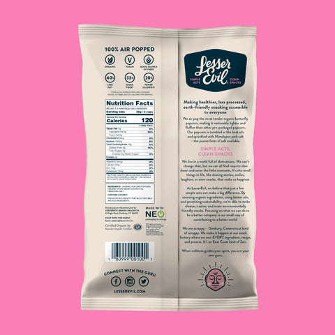 Lesser Evil Snacks - Himalayan Pink Salt